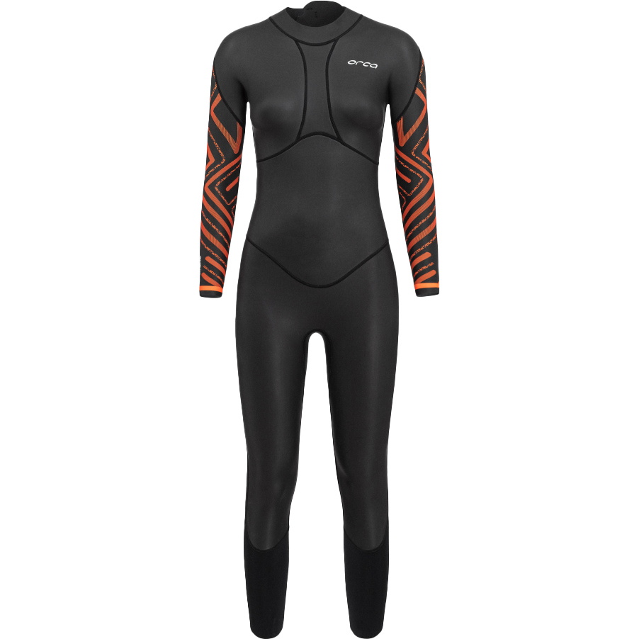 2026 Orca Womens Vitalis Breast Stroke Back Zip Open Water Swim Wetsuit NN6B4801 - Black